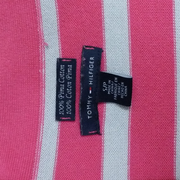 Pink Stripped Tommy Hilfiger Cardigan - Picture 3 of 3